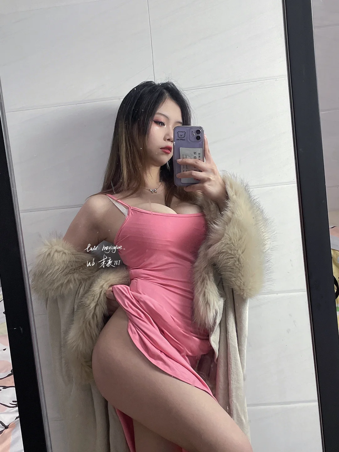 末夜787 - 自摄 粉色裙子 [23P,1V-166MB] tg@simisebaisi 【丝足阁】013.webp